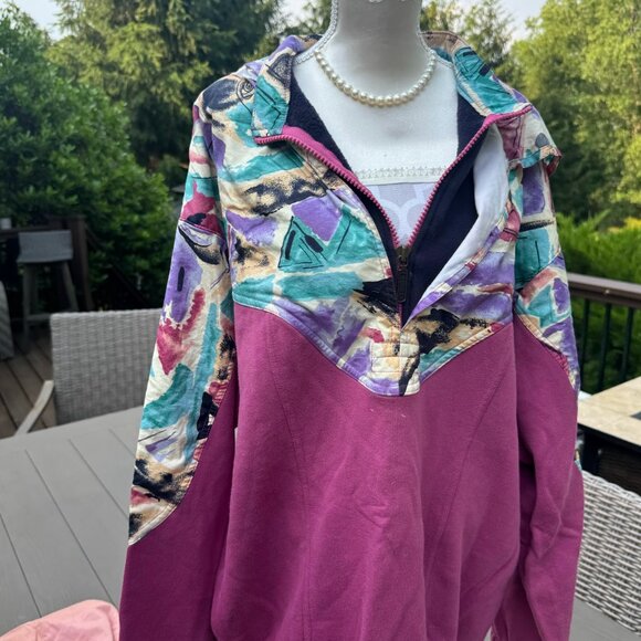 Vintage 90s HEAD Sportswear Quarter-Zip Pullover - Size M  Description: Bold and - Picture 2 of 7